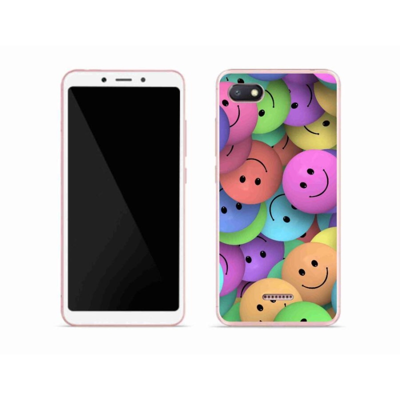 Gél borítás mmCase a Xiaomi Redmi 6A számára - színes smiley-k