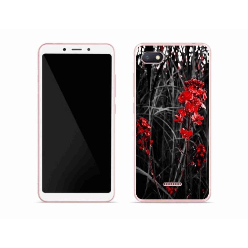 Gél borítás mmCase a Xiaomi Redmi 6A - piros növényhez