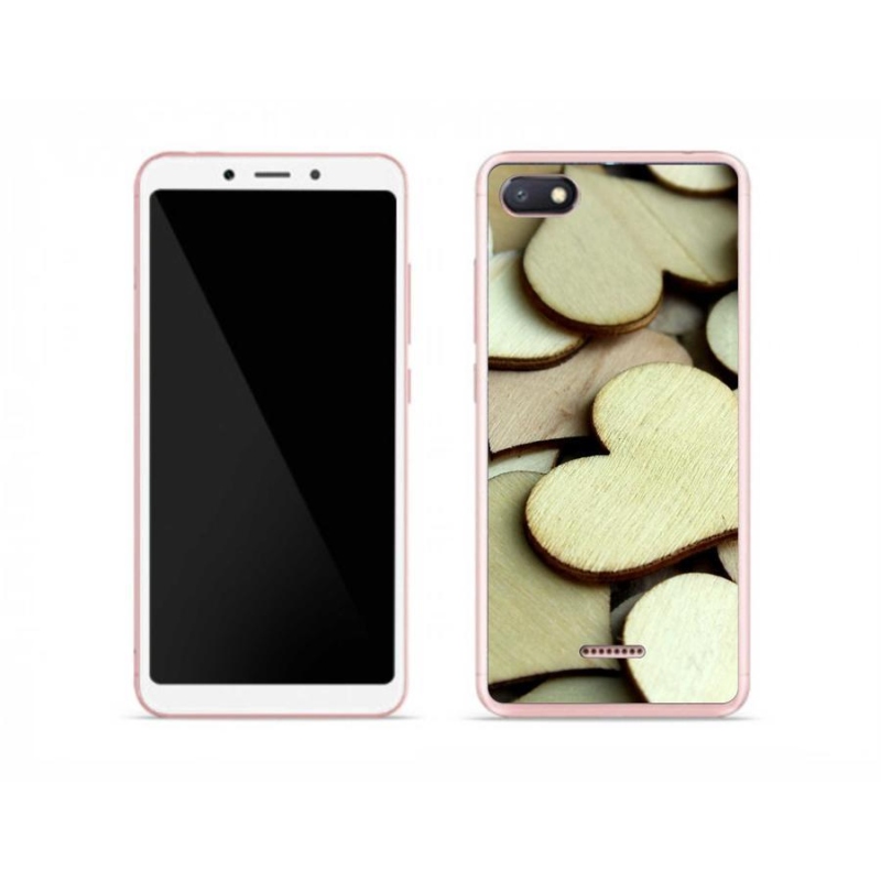 Gél borítás mmCase a Xiaomi Redmi 6A számára - fából készült szívek