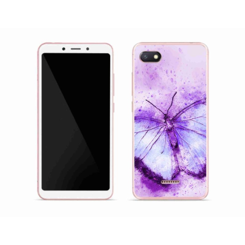 Gél borítás mmCase a Xiaomi Redmi 6A számára - lila pillangó
