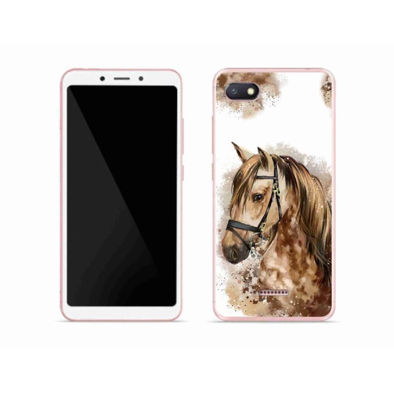 Gél borító mmCase a Xiaomi Redmi 6A számára - barna rajzfilm ló