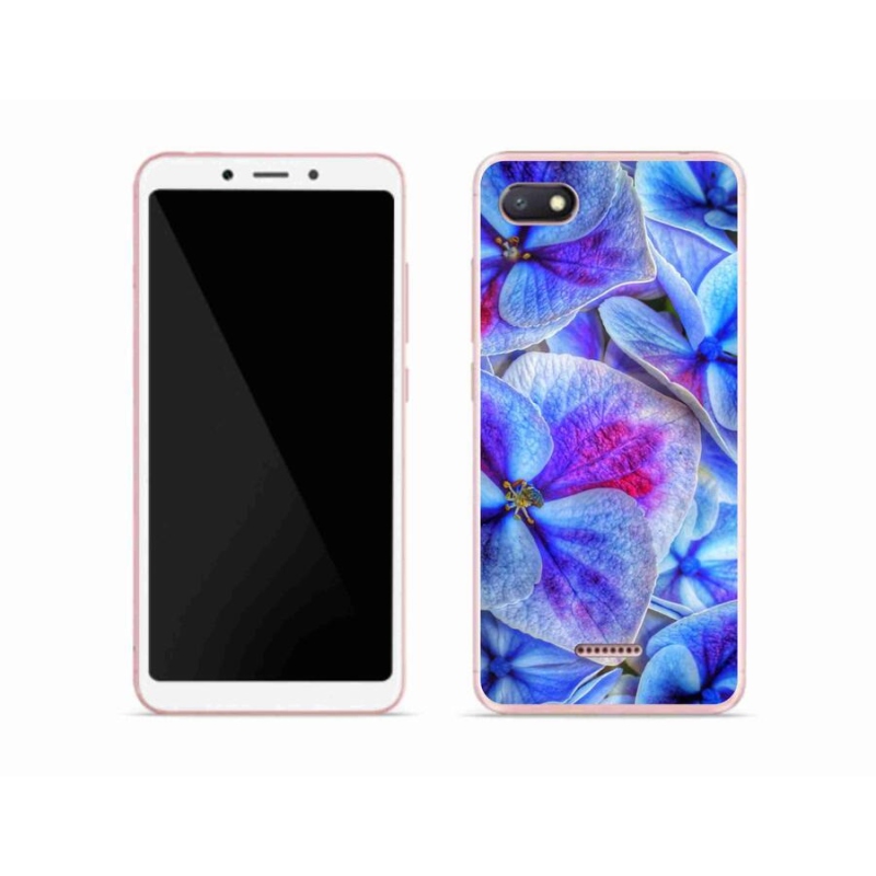 Gél borító mmCase a Xiaomi Redmi 6A - kék virágok 1