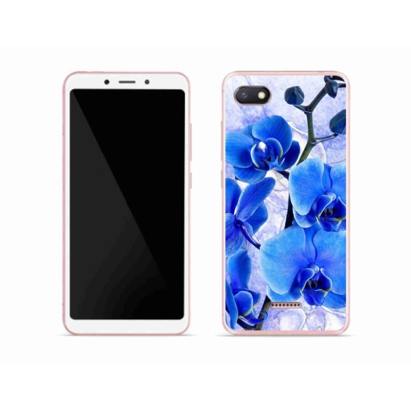 Gél borítás mmCase a Xiaomi Redmi 6A számára - kék virágok