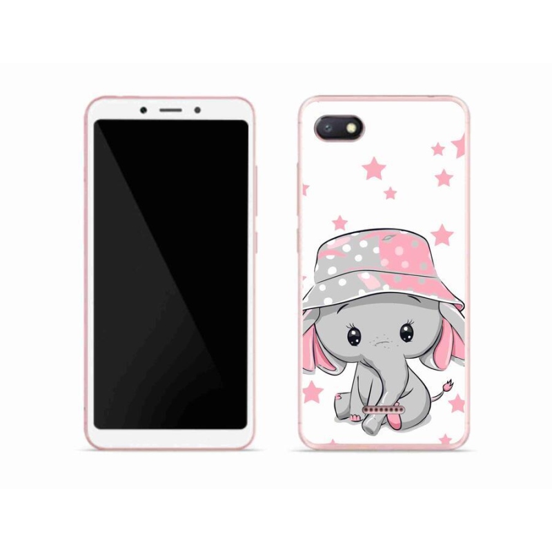 Gél borítás mmCase a Xiaomi Redmi 6A számára - rózsaszín elefánt