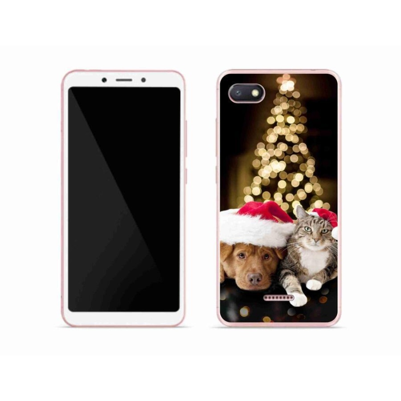 Gél borítás mmCase a Xiaomi Redmi 6A számára - Karácsonyi kutya és macska