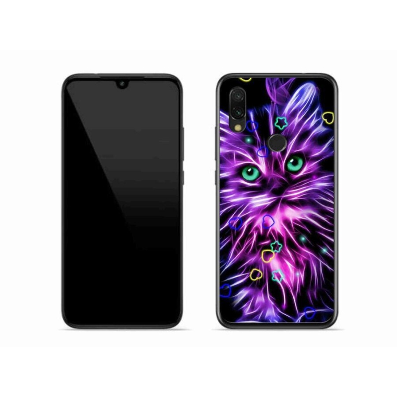Gél borító mmCase a Xiaomi Redmi 7-hez - absztrakt macska