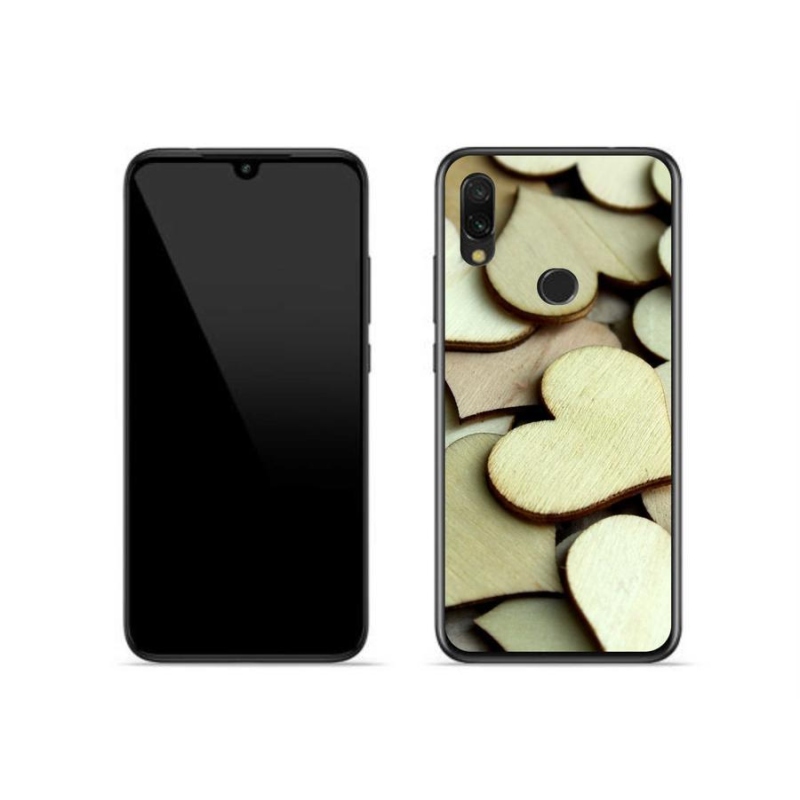 Gél borítás mmCase a Xiaomi Redmi 7-hez - fából készült szívek