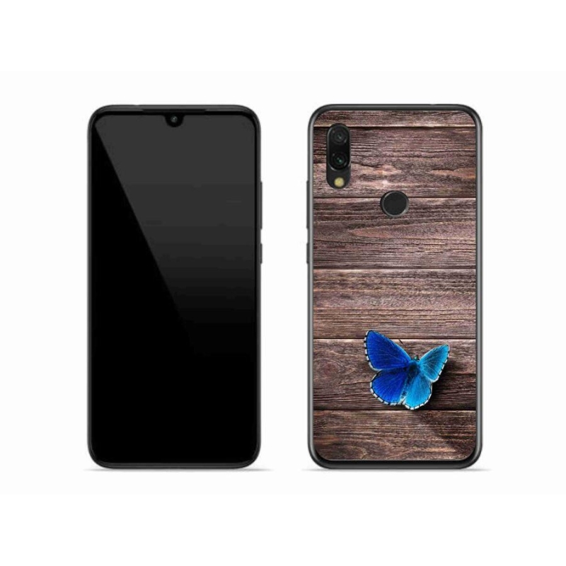 Gél borítás mmCase a Xiaomi Redmi 7-hez - kék pillangó 1