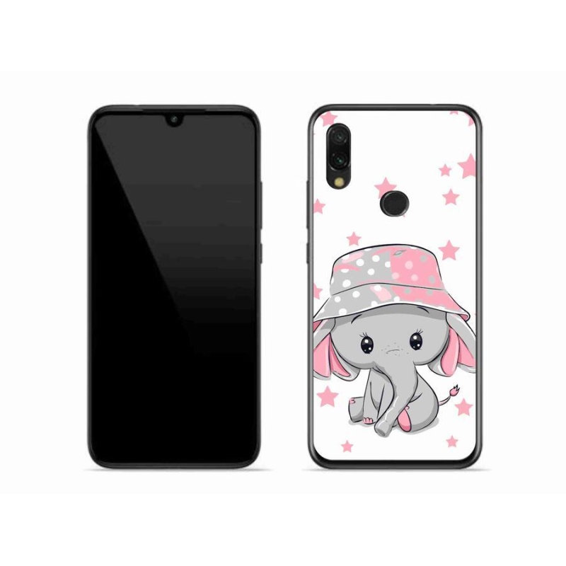 Gél borítás mmCase a Xiaomi Redmi 7-hez - rózsaszín elefánt