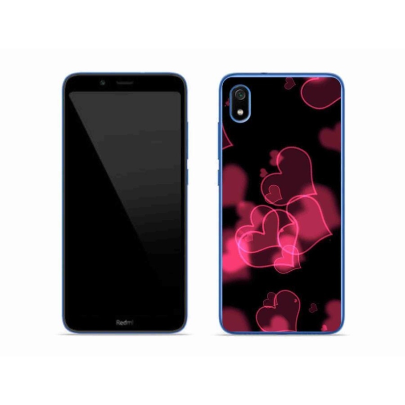 Gél borítás mmCase a Xiaomi Redmi 7A számára - piros szívek