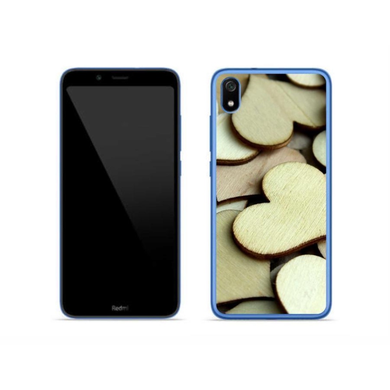 Gél borítás mmCase a Xiaomi Redmi 7A számára - fából készült szívek