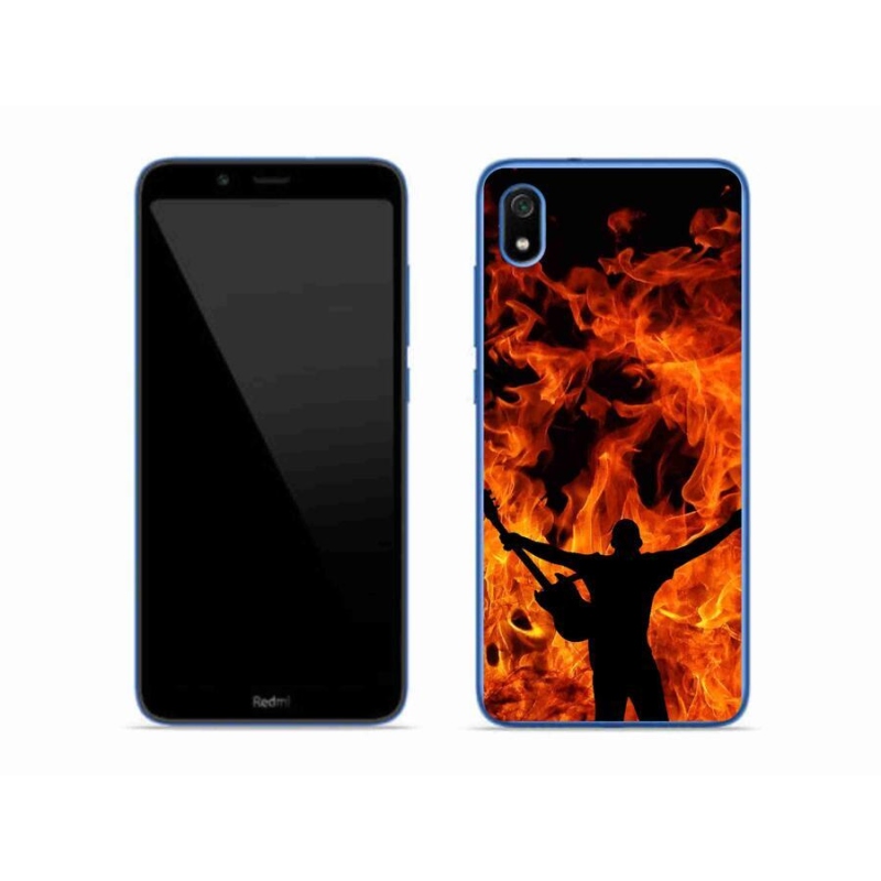 Gél borító mmCase a Xiaomi Redmi 7A számára - zenész és tűz