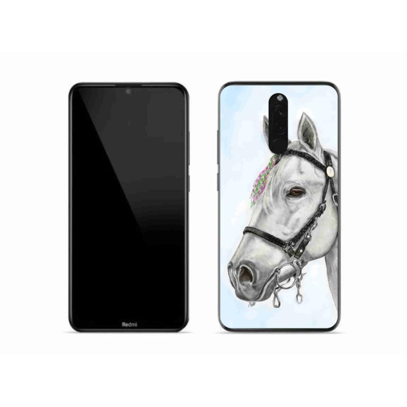 Gél borítás mmCase a Xiaomi Redmi 8-hoz - fehér ló 1