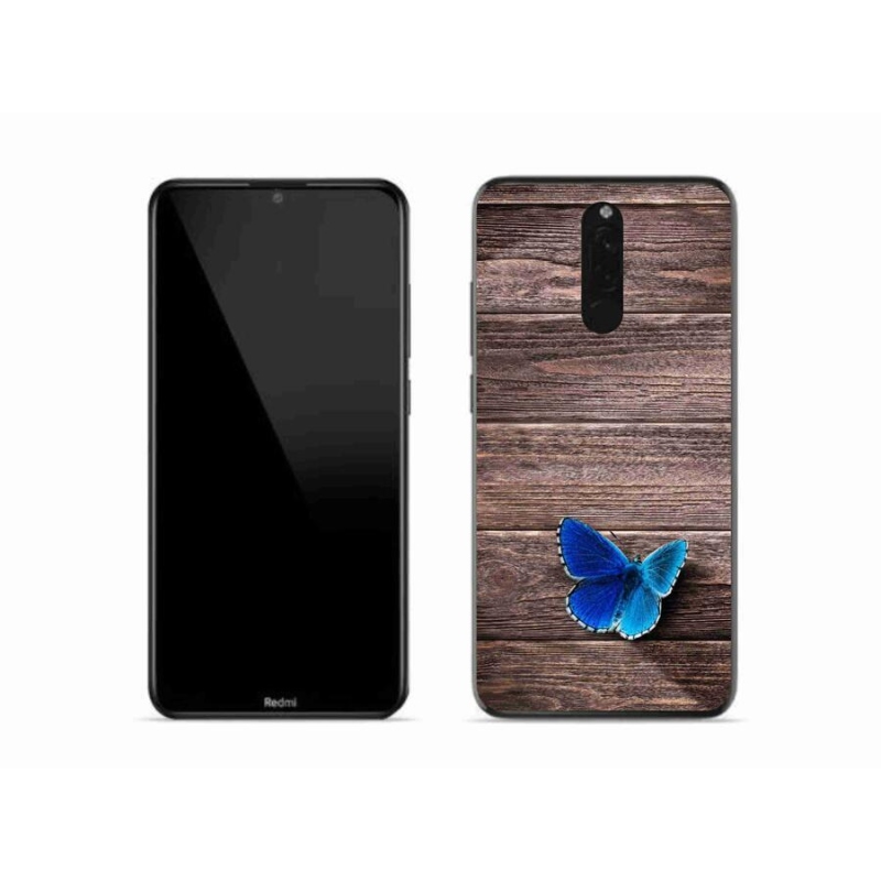 Gél borítás mmCase a Xiaomi Redmi 8-hoz - kék pillangó 1