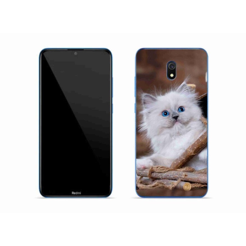 Gél borítás mmCase a Xiaomi Redmi 8A számára - fehér cica