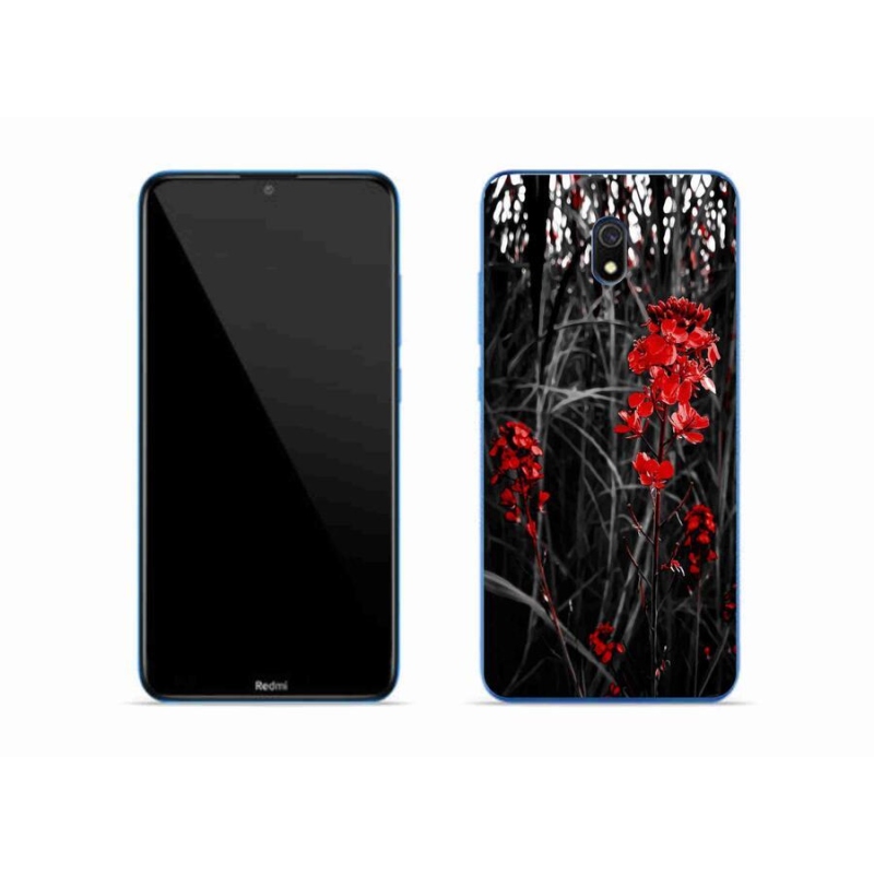Gél borítás mmCase a Xiaomi Redmi 8A - piros növényhez