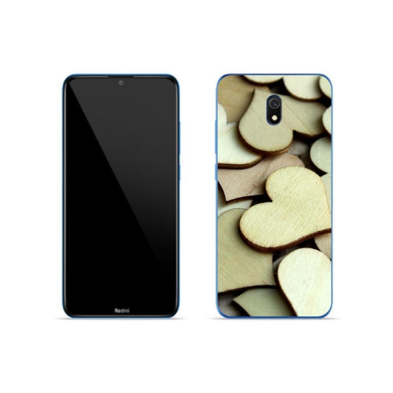 Gél borítás mmCase a Xiaomi Redmi 8A számára - fából készült szívek