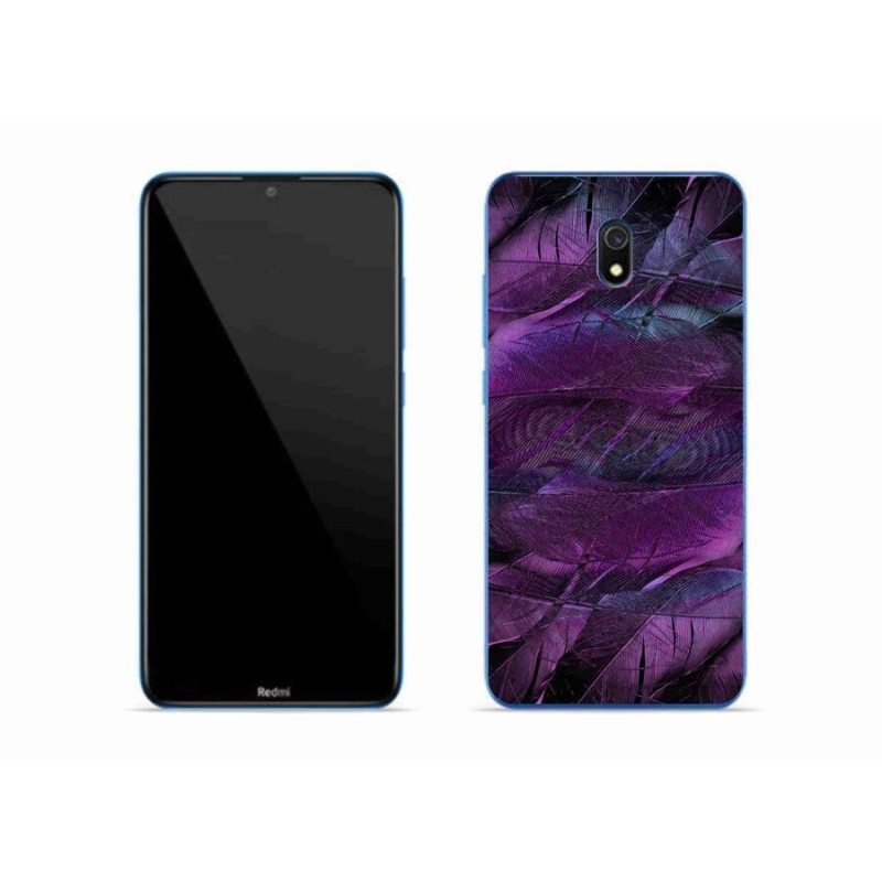 Gél borítás mmCase a Xiaomi Redmi 8A számára - lila tollak