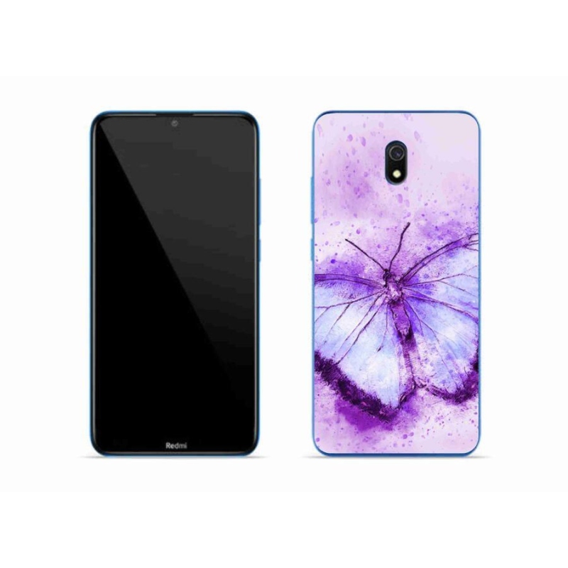 Gél borítás mmCase a Xiaomi Redmi 8A számára - lila pillangó