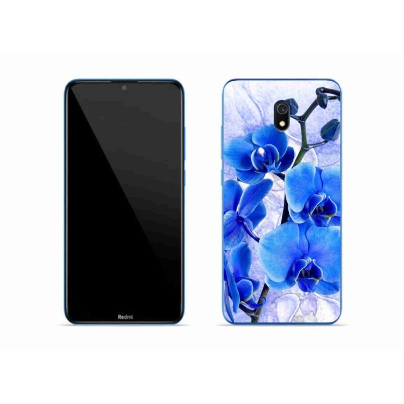 Gél borítás mmCase a Xiaomi Redmi 8A számára - kék virágok