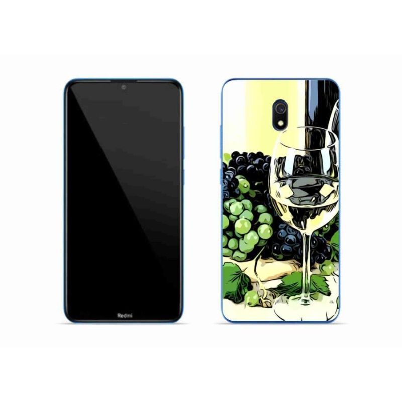 Gél borítás mmCase a Xiaomi Redmi 8A számára - pohár bor