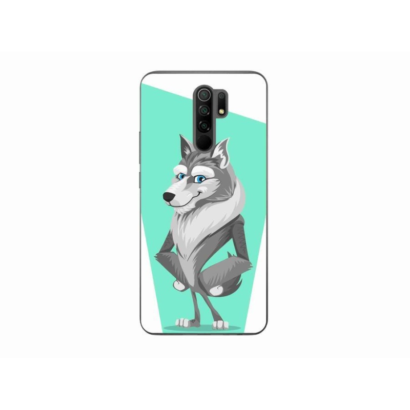 Gél borítás mmCase a Xiaomi Redmi 9-hez - rajzfilm farkas
