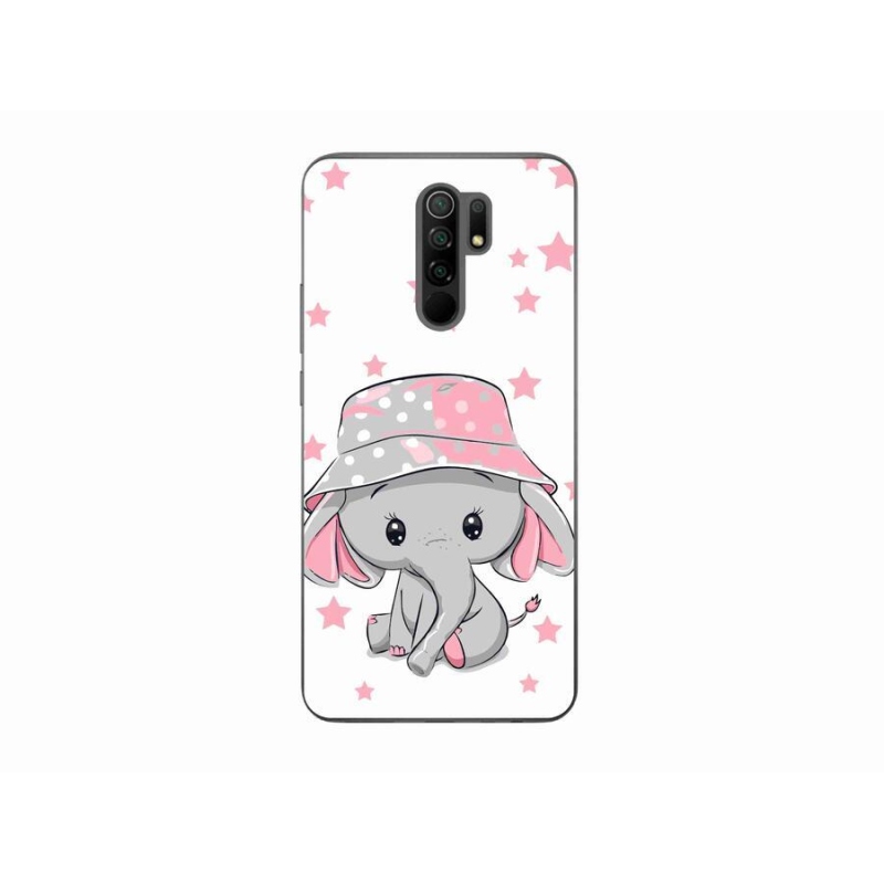 Gél borítás mmCase a Xiaomi Redmi 9-hez - rózsaszín elefánt