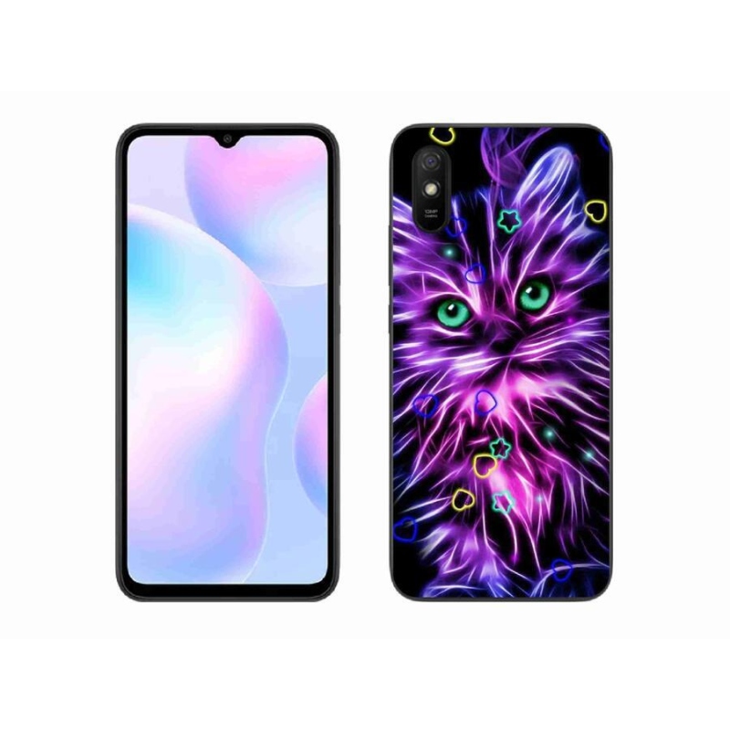 Gél borítás mmCase a Xiaomi Redmi 9A számára - absztrakt macska