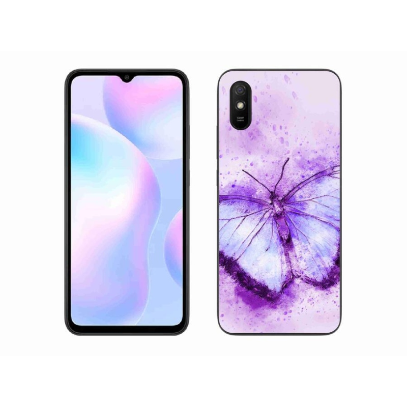 Gél borítás mmCase a Xiaomi Redmi 9A számára - lila pillangó