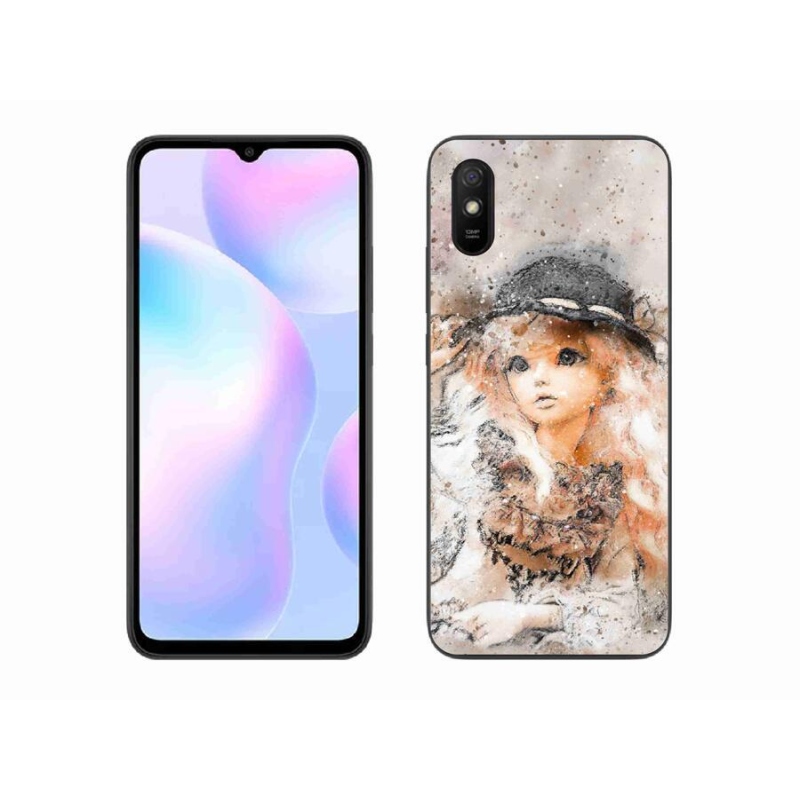 Gél borítás mmCase a Xiaomi Redmi 9A számára - lány kalapban