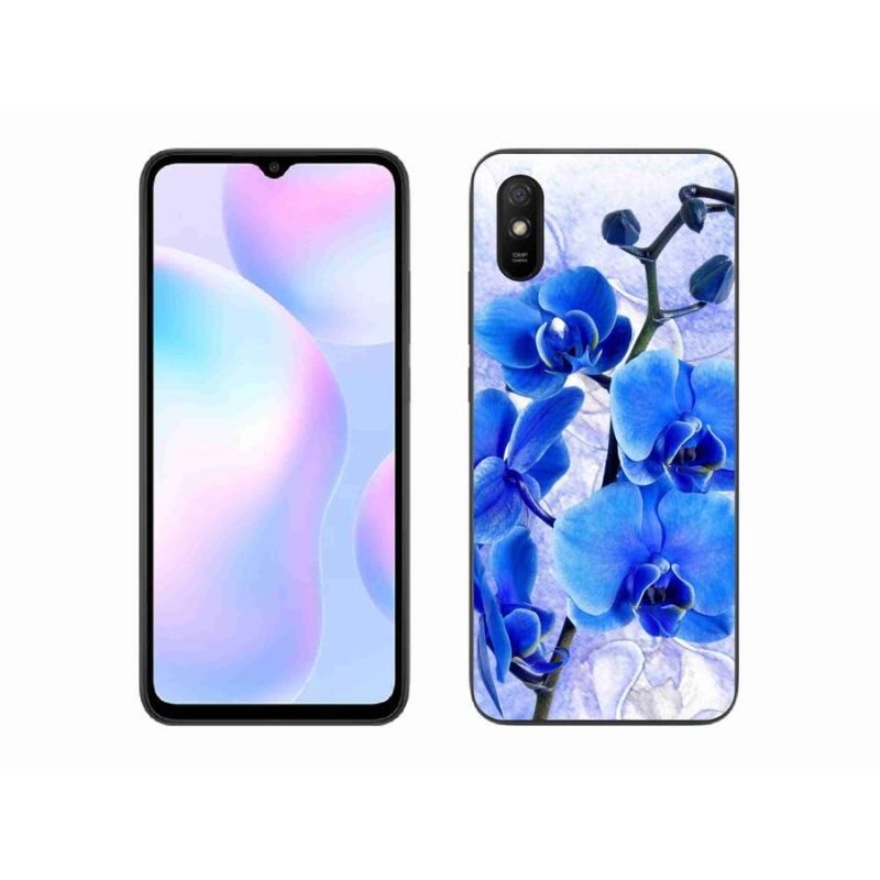 Gél borítás mmCase a Xiaomi Redmi 9A számára - kék virágok
