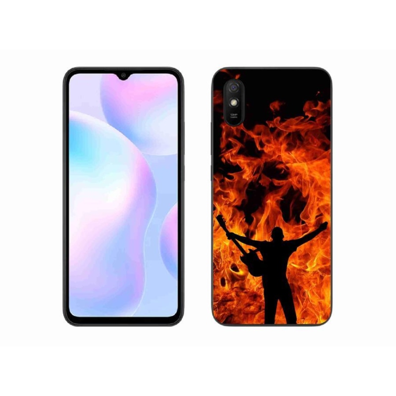 Gél borító mmCase a Xiaomi Redmi 9A számára - zenész és tűz
