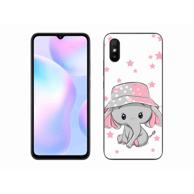 Gél borítás mmCase a Xiaomi Redmi 9A számára - rózsaszín elefánt