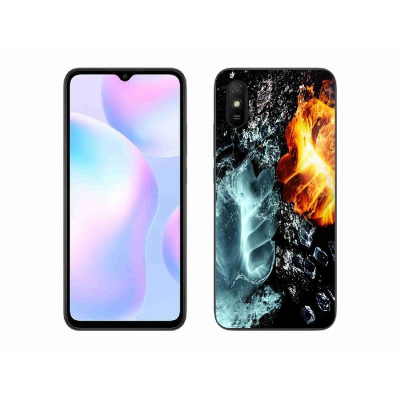Gél borítás mmCase a Xiaomi Redmi 9A - víz és tűz számára