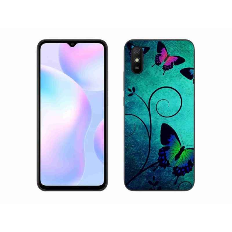 Gél borító mmCase a Xiaomi Redmi 9AT-hoz - színes pillangók
