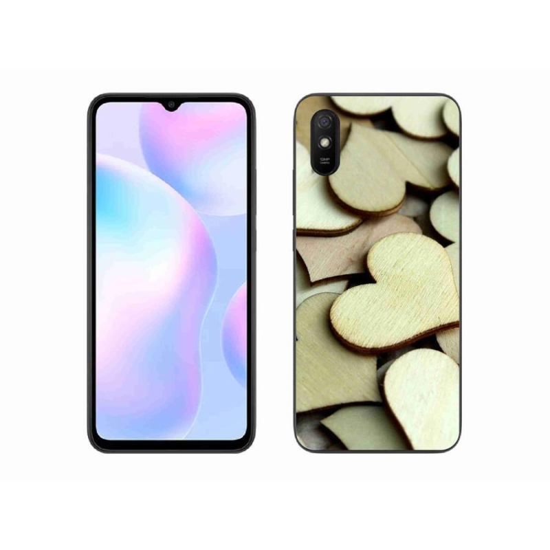 Gél borítás mmCase a Xiaomi Redmi 9AT-hoz - fából készült szívek