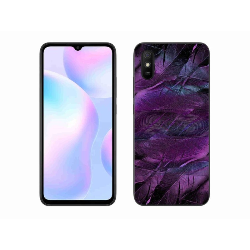 Gél borítás mmCase a Xiaomi Redmi 9AT-hoz - lila tollak