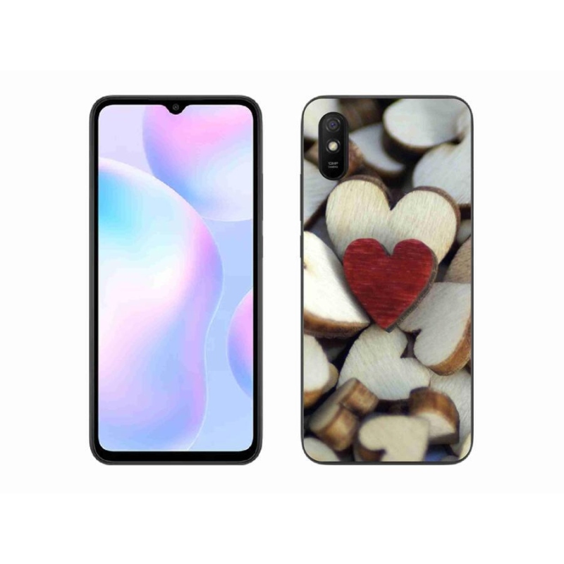 Gél borítás mmCase a Xiaomi Redmi 9AT-hoz - gravírozott piros szív