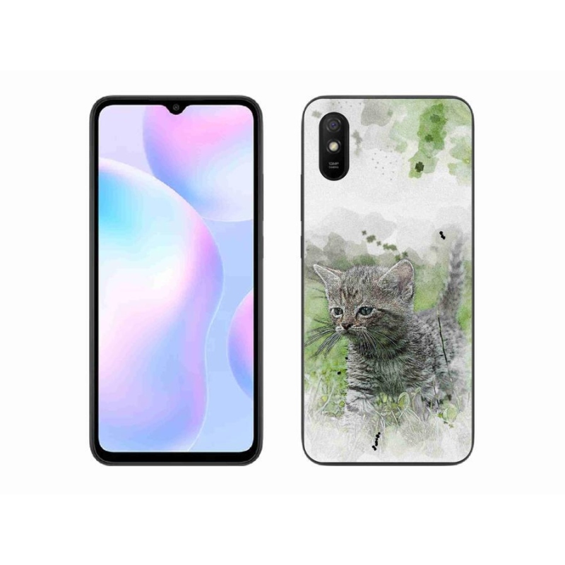 Gél borító mmCase a Xiaomi Redmi 9AT-hoz - aranyos cica 1