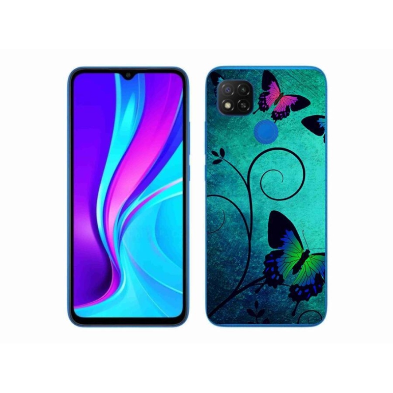 Gél borítás mmCase a Xiaomi Redmi 9C-hez - színes pillangók