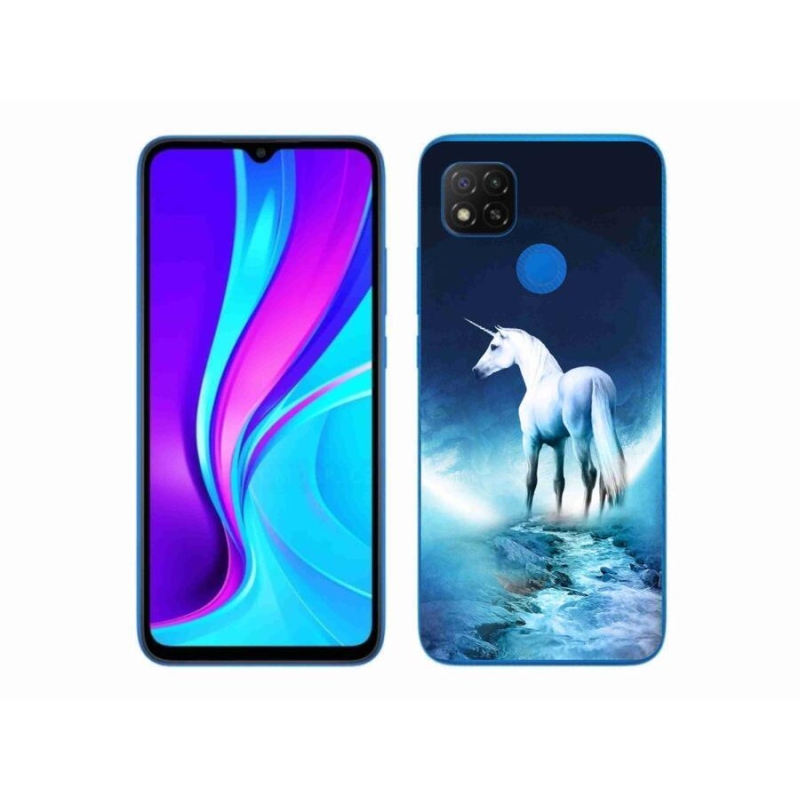 Gél borítás mmCase a Xiaomi Redmi 9C-hez - fehér egyszarvú