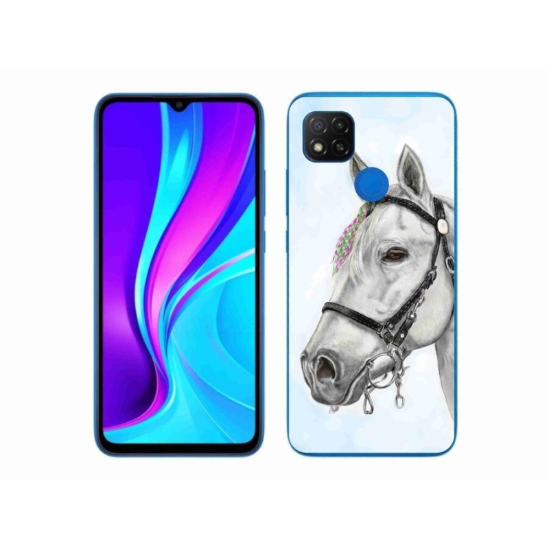Gél borítás mmCase a Xiaomi Redmi 9C-hez - fehér ló 1
