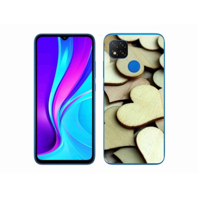 Gél borítás mmCase a Xiaomi Redmi 9C-hez - fából készült szívek