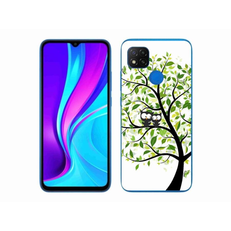 Gél borító mmCase a Xiaomi Redmi 9C-hez - baglyok a fán