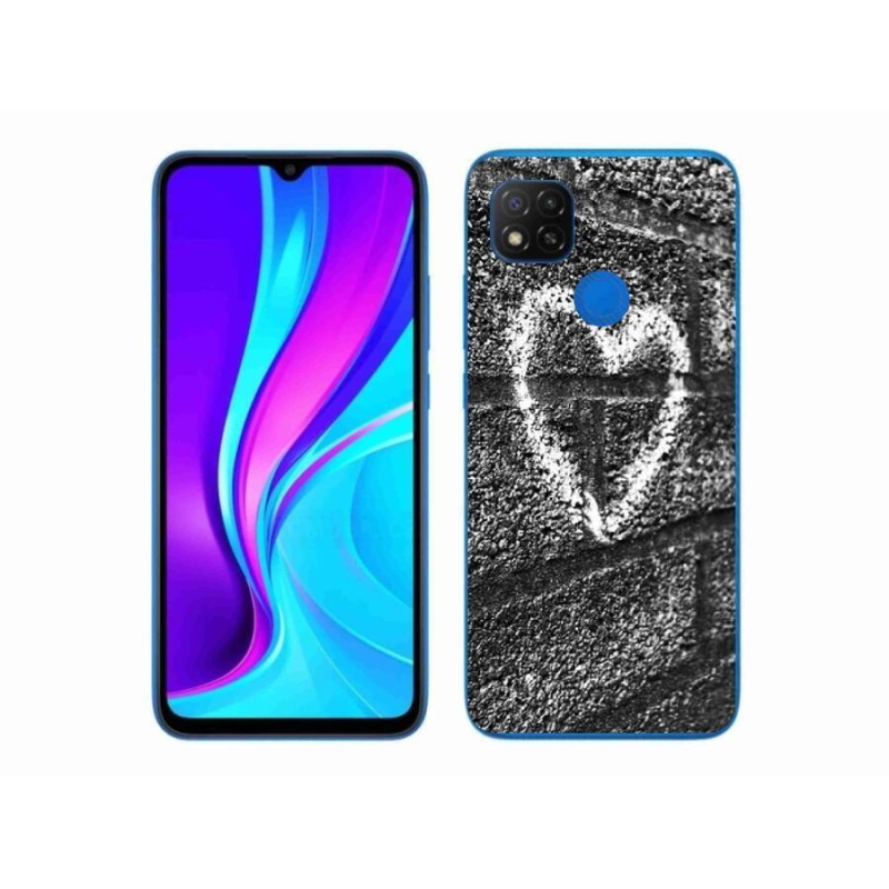 Gél borítás mmCase a Xiaomi Redmi 9C-hez - szív a falon