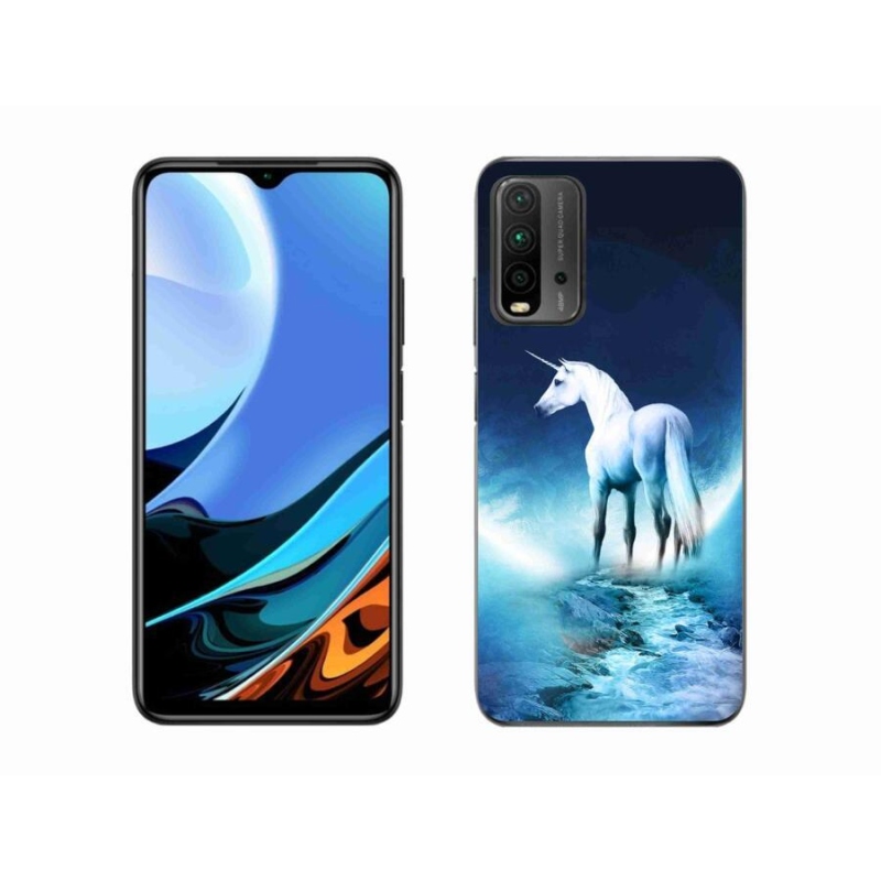 Gél borítás mmCase a Xiaomi Redmi 9T-hez - fehér egyszarvú