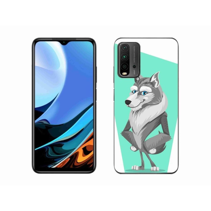 Gél borítás mmCase a Xiaomi Redmi 9T-hez - rajzfilm farkas