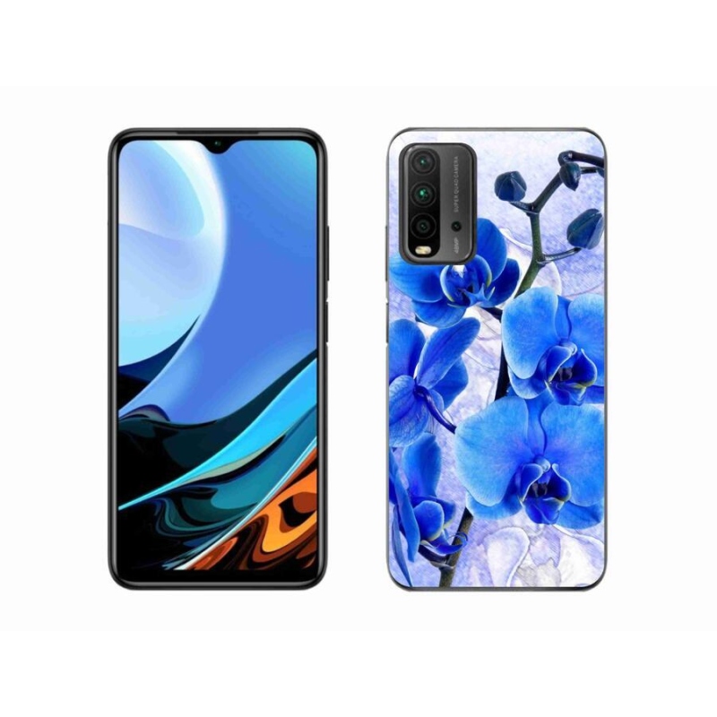 Gél borítás mmCase a Xiaomi Redmi 9T-hez - kék virágok