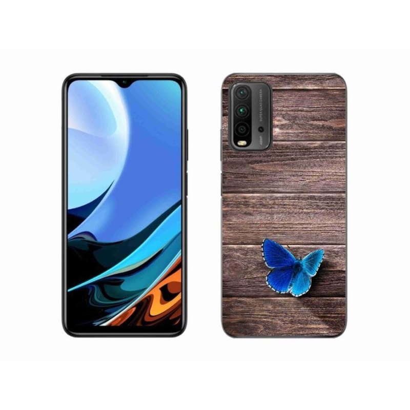 Gél borítás mmCase a Xiaomi Redmi 9T-hez - kék pillangó 1