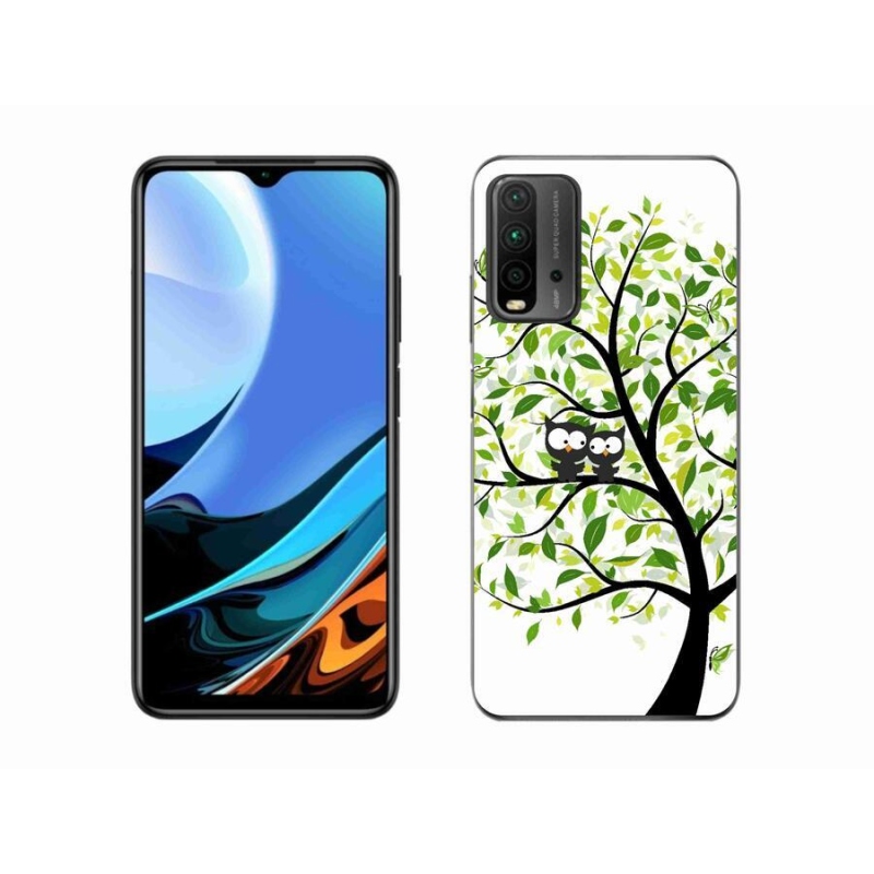 Gél borító mmCase a Xiaomi Redmi 9T-hez - baglyok a fán